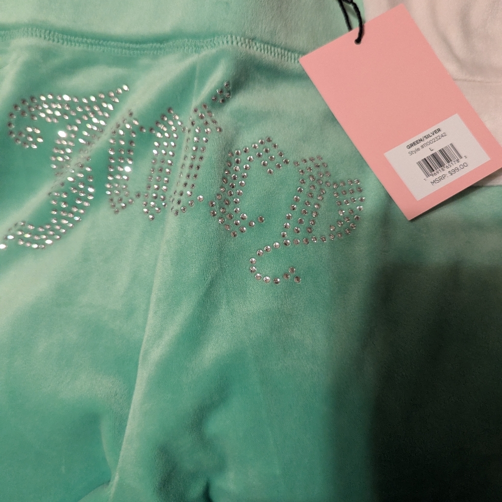 Juicy couture white hoodie and green pants track suit - Picture 3 of 7